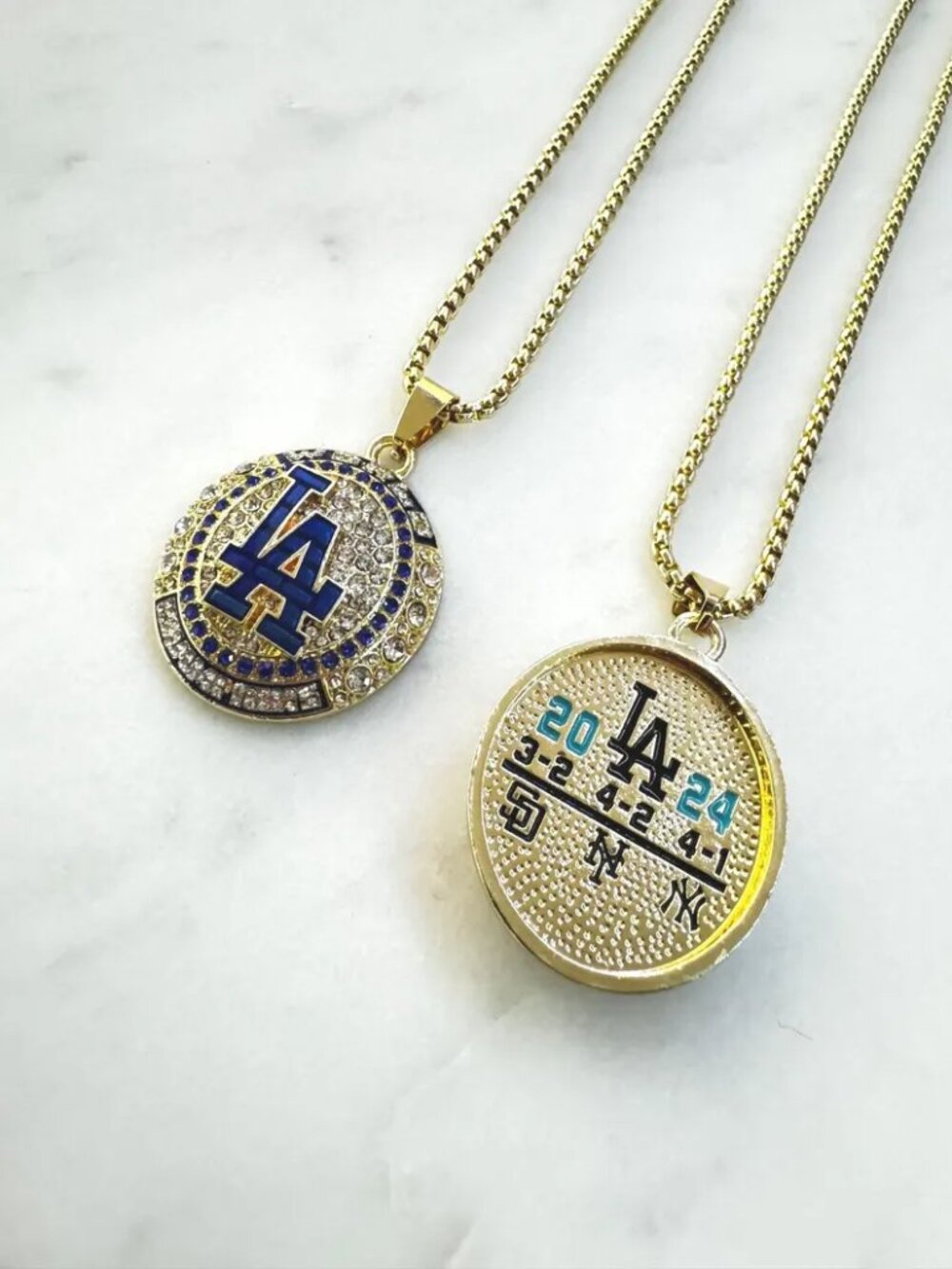 LA Necklace - Los Angeles Necklace - 2024 World Series - Baseball Necklace - Y2K